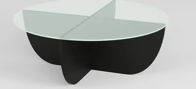 Produktbild von Skye Decor, Lily - Black, Couchtische, Schwarz, Glas, 90 x 30 x 90 cm