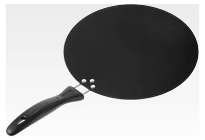 Produktbild von Gusseisen Crepepfanne mit Antihaftbeschichtung und Ergonomischem Griff für Induktionsherde, Backöfen und Grills