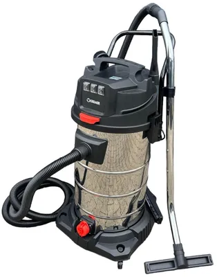 Image de Aspirateur industriel 3000 W - Capacité de 100 litres - Acier inoxydable - Aspirateur pour liquides et poussières - Aspirateur pour chantier