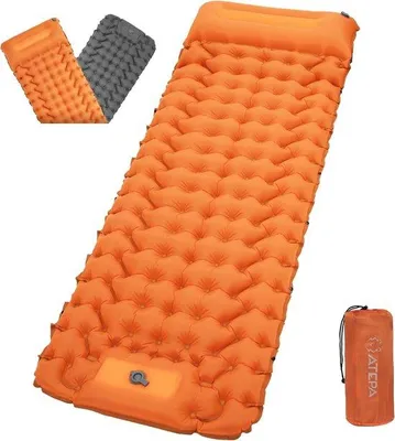 Produktbild von Famanu Schlafmatte selbstaufblasend mit Fußpumpe - ultraleicht, wasserdicht, mit Kissen