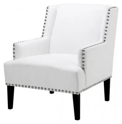 Produktbild von Casa Padrino Designer Art Deco Club Sessel Weiß - Luxus Club Sessel