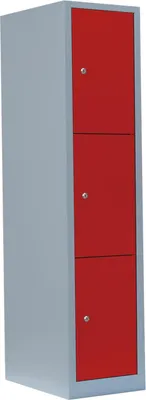 Produktbild von Schließfachschrank Wertfachschrank Fächerschrank Spind 3 Fächer grau/blau 523311