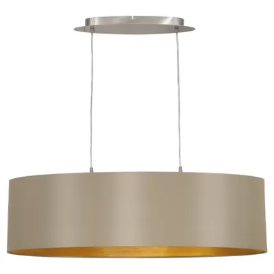 Produktbild von Eglo MASERLO, Nickel, Grau, Gold, Zimmerdecke, E27, 0 W, 120 W