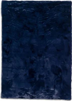 Produktbild von SCHÖNER WOHNEN-Kollektion Moderner Kunstfellteppich TENDER Nachtblau 80 x 150 cm