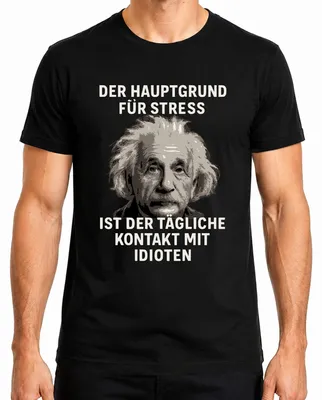 Produktbild von Stress durch täglichen Kontakt mit Idioten sarkastisch lustig Herren T-Shirt, Schwarz, XXL