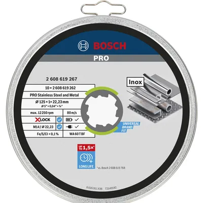 Produktbild von PRO Stainless Steel and Metal X-Lock Trennscheibe, 125x1x22.23 mm, gerade, 10tlg