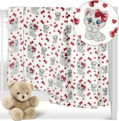 Obrázek produktu pro Dětská deka ELLA - 100x150 cm - Růžová,Bílá