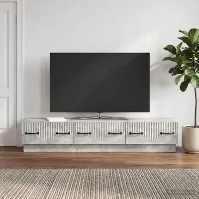 Obrázek produktu pro vidaXL TV skříňka, betonově šedá, 147 x 34,5 x 27 cm, dřevotřísková deska