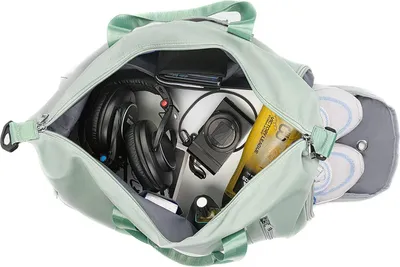 Produktbild von Sporttasche für Damen und Herren, ideal als Wochenendtasche, Handgepäck, Trainingstasche, Reisetasche, leichte Schultertasche mit Schuhfach und Nassfach, Grün