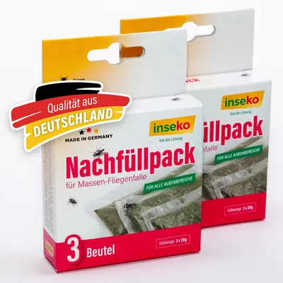 Produktbild von 2x inseko Nachfüllpack für Massen-Fliegenfalle I 6 Beutel