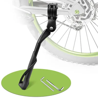 Image de Béquille de vélo - Béquille latérale - Aluminium - 24 à 29 pouces - Réglable en hauteur