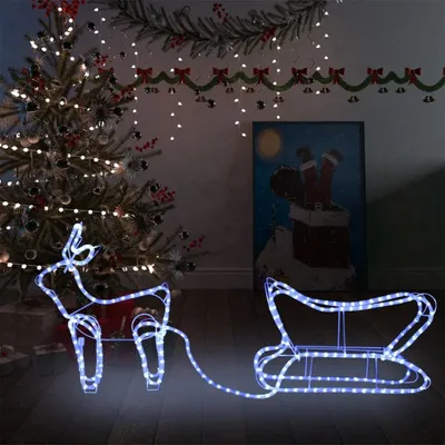 Produktbild von vidaXL Dekoracja świąteczna renifer i sanie zewnętrzne 252 LED