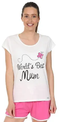 Imagen del producto de Pijama para mujer de la marca The Pyjama Factory, color blanco, talla Small/8-10, color blanco