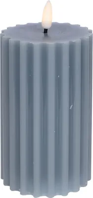 Obrázok produktu pre STAR TRADING LED Wachskerze Flamme Stripe Batterie Timer 15x7,5cm blau