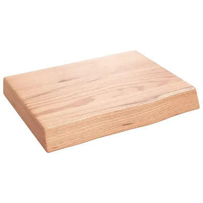 Zdjęcie produktu dla Półka, Jasnobrązowa, 40X30X6 Cm, Lakierowane Lite Drewno Dębowe Lumarko!