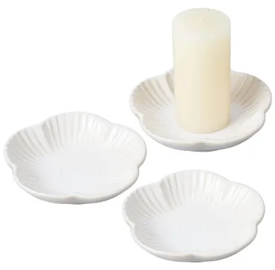 Image de Ensemble de 3 porte-bougies décoratifs en céramique