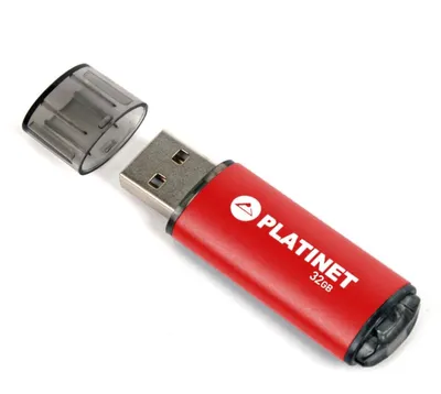 Zdjęcie produktu dla Platinet PMFE32R, 32 GB, USB Typu-A, 2.0, 22 MB/s, Kabel., Czerwony