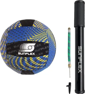 Produktbild von Sunflex Ball Splash Größe 3 blau inkl. Pumpe | Beachball Funsport Ball Wasserball Strandspiel