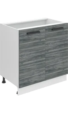 Produktbild von Belini Unterschrank Küche, Küchenunterschrank 80 cm Breite. SD Küchenunterschrank ohne Arbeitsplatte. Küchenschrank mit 2 Türen, Glamour Wood