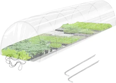Immagine prodotto di Tunnel protettivo - Serra da coltivazione - Protezione delle piante - Montaggio semplice - 300x45x45 cm - Bianco