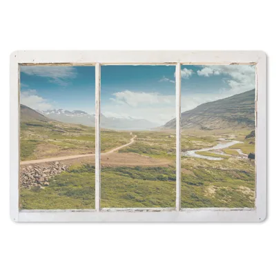 Produktbild von MuchoWow® Mauspad Mousepad Aussicht - Weg - Berg 27x18 cm - Mousepads - Maus Mat - Pad - Mausunterlage - Büroartikel - Desk Matten