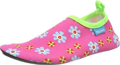 Produktbild von Playshoes Jungen Uni Kinder Badeslipper Aqua-Schuhe Blumen, pink, 22/23 EU