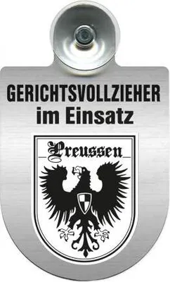 Produktbild von Einsatzschild Windschutzscheibe incl. Saugnapf - Gerichtsvollzieher im Einsatz - 309744 - incl. Regionen nach Wahl Color - Region Preussen
