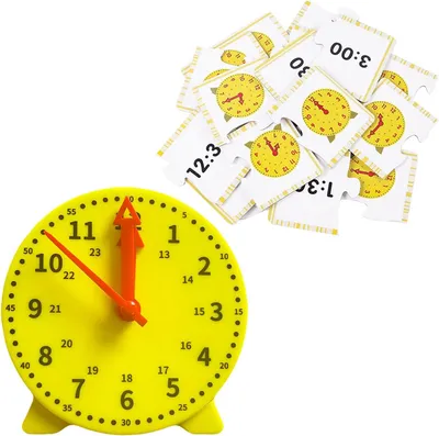 Image de Montre d'apprentissage pour enfants - Aiguilles des heures et des minutes - Montre éducative