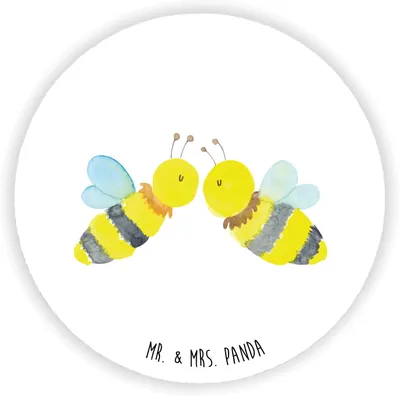 Produktbild von Mr. & Mrs. Panda Kühlschrankmagnet Biene Liebe - Weiß - Geschenk, magnet für kühlschrank, haftmagnet, Magnetknopf, pinnwand