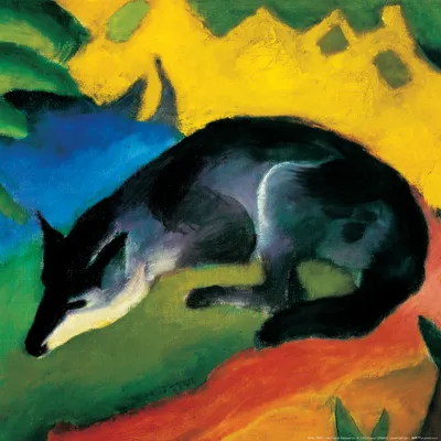 Produktbild von Franz Marc Kunstdruck Bild - Der Blaue Fuchs, 1911 (40 x 40 cm)