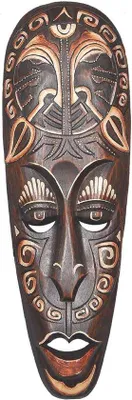 Produktbild von Famanu Wandmaske Senge, 50 cm, handgefertigt aus Holz von Bali