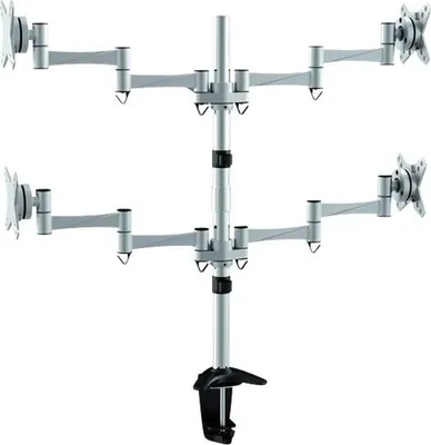 Produktbild von Neomounts FPMA-D1330D4SILVER - Befestigungskit (Spannbefestigung für Tisch, Pivot, 4 Gelenkarme)
