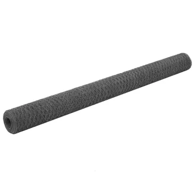 Image de Clôture en fil d'acier avec revêtement PVC 25x1,5 m Gris
