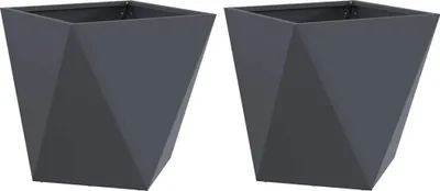 Immagine prodotto di vidaXL Fioriera 2 pezzi antracite 40 x 40 x 40 cm in acciaio