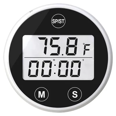 Productafbeelding van Drijvende Watermeter - Vijver Thermometer - Watertemperatuur Meten - Waterdicht met Timer - 4.5 cm - Wit
