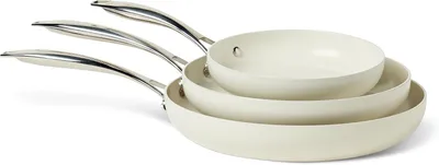 Produktbild von Kochtopf-Set, 3-teilig – Bratpfannen, 20, 26 und 30 cm – Keramik-Antihaftbeschichtung – Induktionsgeeignet