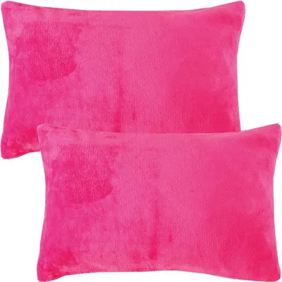 Produktbild von Dekokissen Kuschel "Celina" 2er Pack, in der Größe "40 x 60cm" - Pink - Kissenbezug mit Reißverschluss