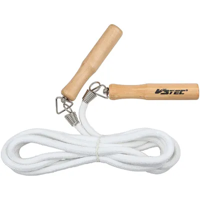 Produktbild von V3Tec Springseil mit Holzgriff weiß