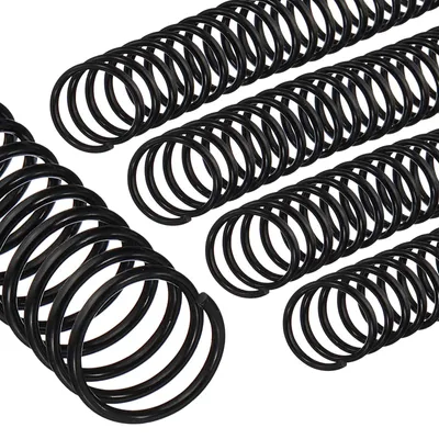 Spiralbindungen 16 mm, 50 Stück, 140 Blatt, 4:1 Teilung, Schwarz