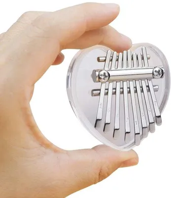 Produktbild von Mini Kalimba mit 8 Tönen - Kristallenduimpiano aus hochwertigem Acryl - perfektes Klanggerät - ideales Geschenk