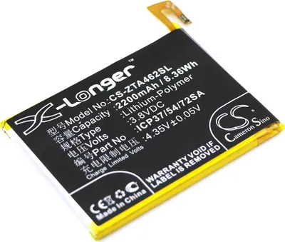 Immagine prodotto di TECHTEK Batteria compatibile con [Telstra] 4GX Plus, per [ZTE] Blade A310, Blade A462 sostituisce 365371PLV, per ICP37/54/72SA