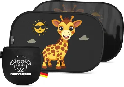 Produktbild von Autosonnenschutz Giraffe, UV-Schutz, für Kinder