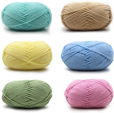 Produktbild von Farbenfrohes Garn für Kunsthandwerk und Stricken, 6 x 50 g, ideal für kreatives Stricken und Basteln