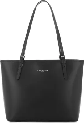 Image de Lancaster Sac cabas épaule Zippée M Smooth Noir