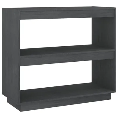 Produktbild von vidaXL Bücherregal Grau 80x35x71 cm Massivholz Kiefer