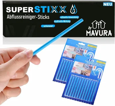 Produktbild von Superstixx Abflussreiniger Rohrreiniger Rohrfrei Sticks - [Xxl-Set] - 24Stk