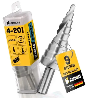 Produktbild von AMBOSS Stufenbohrer HSS-G D:4-6-8-10-12-14-16-18-20mm