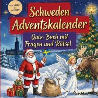 Produktbild von Schweden-Adventskalender: Quiz-Buch mit Fragen und Rätsel
