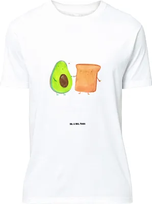 Produktbild von Mr. & Mrs. Panda Größe XL T-Shirt Avocado Toast - Weiß - Geschenk, Hochzeit, mit Spruch, Liebe, Tshirt, Toastbrot, Hochzeitsgeschenk, Shirt