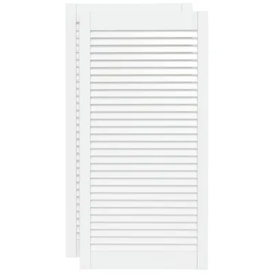 Immagine prodotto di vidaXL Armadio ante a persiana design 2 pezzi bianco 99,3x49,4 cm legno massello